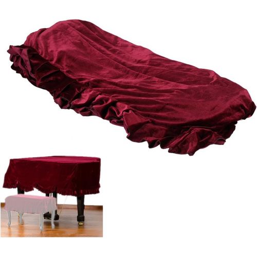  Andoer Grand Piano Pleuche Bordered Dust Protective Cover Cloth