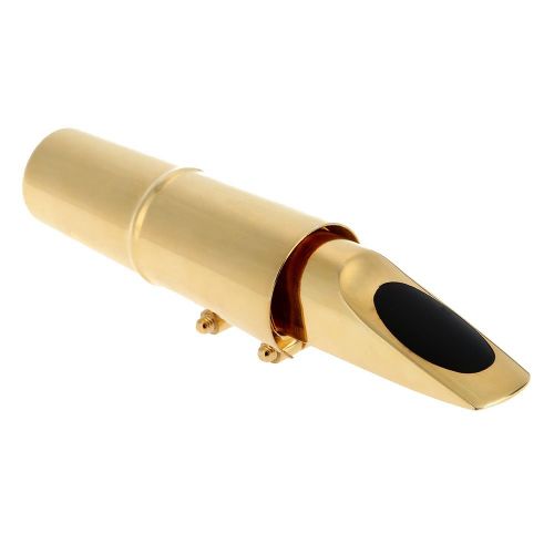  Andoer Jazz Alto Sax Saxophone 7C Mouthpiece Metal with Mouthpiece Patches Pads Cushions Cap Buckle Gold Plating