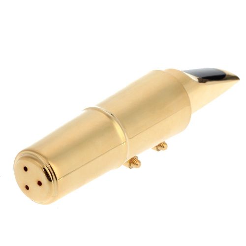  Andoer Jazz Alto Sax Saxophone 7C Mouthpiece Metal with Mouthpiece Patches Pads Cushions Cap Buckle Gold Plating