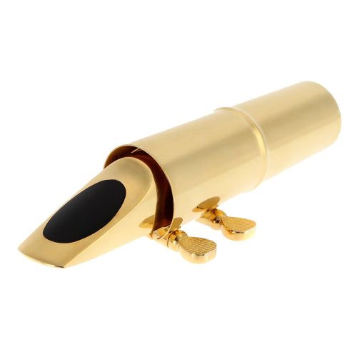  Andoer Jazz Alto Sax Saxophone 7C Mouthpiece Metal with Mouthpiece Patches Pads Cushions Cap Buckle Gold Plating