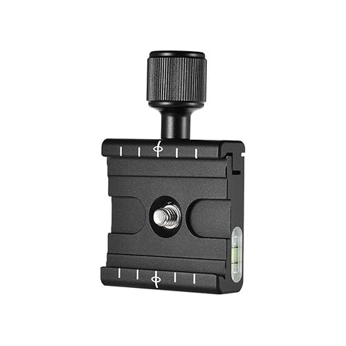  Andoer QR-50 Quick Release Plate Clamp Adapter with Built-in Bubble Level for Arca Swiss RRS Wimberley Tripod Ball Head