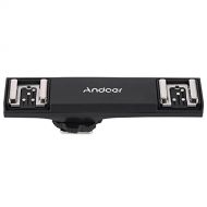 [아마존 핫딜]  [아마존핫딜]Andoer Dual Hot Shoe Flash Bracket Light Splitter Speedlite for Canon 5DIII 7DII 5DR 5p 6D 70D DSLR Camera Camcorder