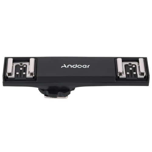  [아마존 핫딜]  [아마존핫딜]Andoer Dual Hot Shoe Flash Bracket Light Splitter Speedlite for Canon 5DIII 7DII 5DR 5p 6D 70D DSLR Camera Camcorder