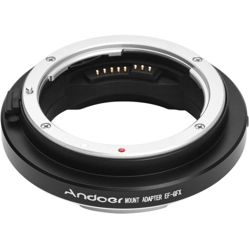  Andoer Camera Lens Adapter Ring Auto Focus Replacement for Canon EF-Mount Lens to FujiFilm GFX-Mount MED-Format Cameras GFX100 GFX50S GFX50R (EF-GFX)