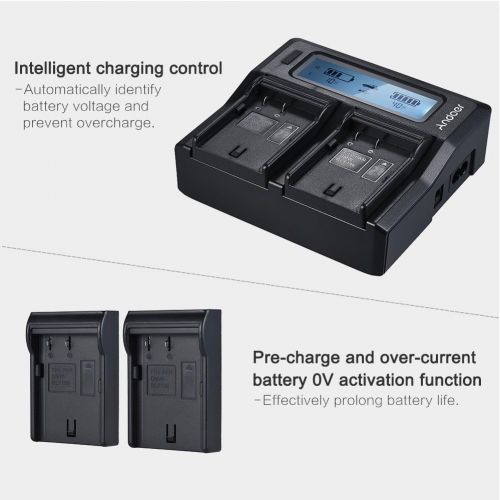  Andoer DMW-BLF19E Dual Channel LCD Camera Battery Charger for Panasonic Lumix DC-GH5 DMC-GH3 DMC-GH3K DMC-GH4 DMC-GH4K