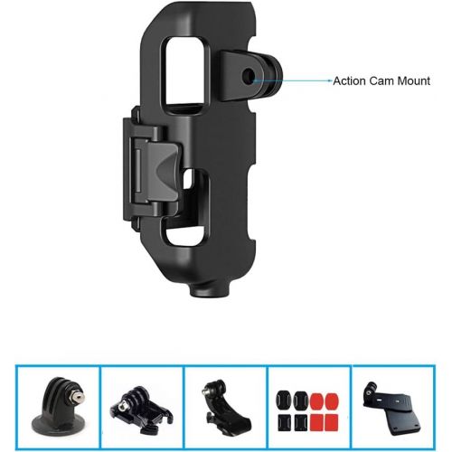  Andoer Tripod and Action Mount for DJI Osmo Pocket, 3 in 1 Action Cam Mount with 1/4 Screw Hole for DJI OSMO Pocket Handheld Gimbal Accessories for Selfie Stick Monopod Bike Motorc