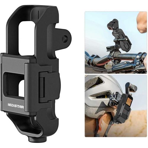  Andoer Tripod and Action Mount for DJI Osmo Pocket, 3 in 1 Action Cam Mount with 1/4 Screw Hole for DJI OSMO Pocket Handheld Gimbal Accessories for Selfie Stick Monopod Bike Motorc