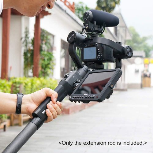  Andoer Professional Stabilizer Extension Pole Stick Rod Monopod Carbon Fiber with 1/4 Inch Screw 35cm Long for DJI Ronin-S Zhiyun Crane 2/3 Feiyu AK4000/ AK2000 Moza Air 2