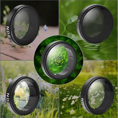  Andoer Round Lens Filters Kit Set(ND2/ND4/ND8/ND16) Protector Protective Glass for GoPro Hero4/3+/3