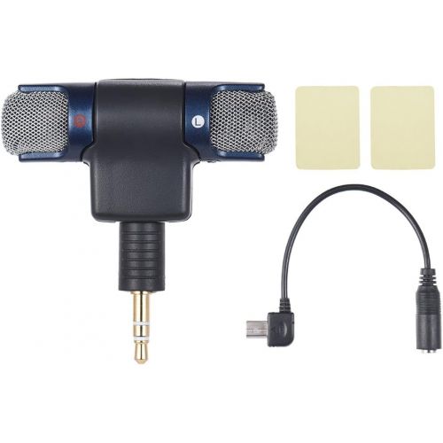  Andoer Andeor External Stereo Mic Microphone with 3.5mm to Mini USB Micro Adapter Cable for GoPro Hero 3 3+ 4 for AEE Sports Action Camera