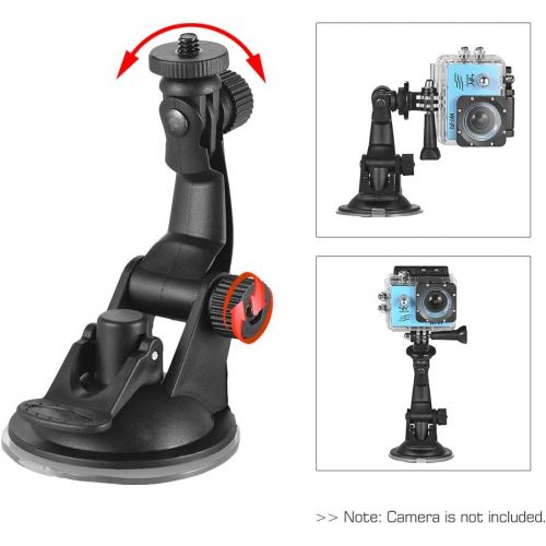  Andoer Action Camera Accessories Car Suction Cup Mount + Tripod Adapter for GoPro Hero 7/6/5/4 SJCAM/YI