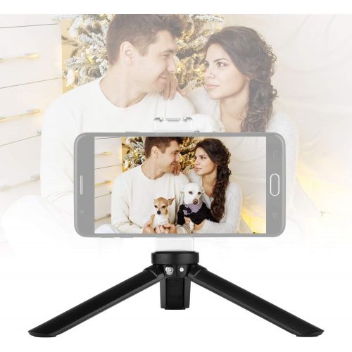  Andoer Mini Desktop Metal Tripod Stand for Smartphone Gimbal Stabilizer with 1/4 inch Screw Compatible with Feiyu G5/G6/G6 Max/Vimble 2S/VLOG Pocket, Zhiyun Crane M2/Smooth 4