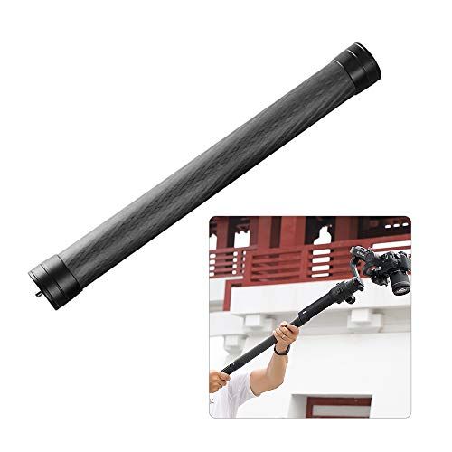  Andoer Professional Stabilizer Extension Pole Stick Rod Monopod Carbon Fiber with 1/4 Inch Screw 35cm Long for DJI Ronin-S Zhiyun Crane 2/3 Feiyu AK4000/ AK2000 Moza Air 2