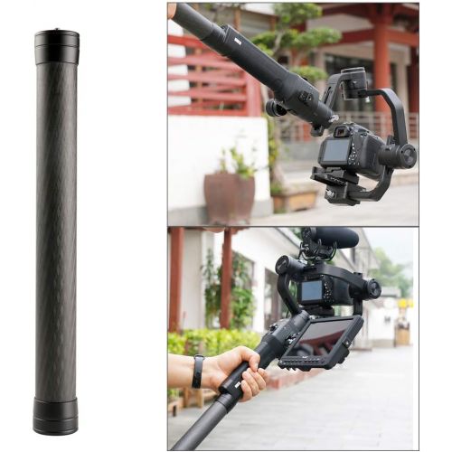  Andoer Professional Stabilizer Extension Pole Stick Rod Monopod Carbon Fiber with 1/4 Inch Screw 35cm Long for DJI Ronin-S Zhiyun Crane 2/3 Feiyu AK4000/ AK2000 Moza Air 2