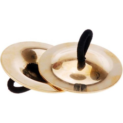  Andoer 4pcs Finger Cymbals Belly Dancing Gold Musical Instrument