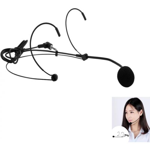  [아마존베스트]Andoer Uni-Directional Head-Mounted Headworn Headset Ear-Hook Microphone Mic Flexible Wired Boom for Voice Amplifier Amp Loudspeaker