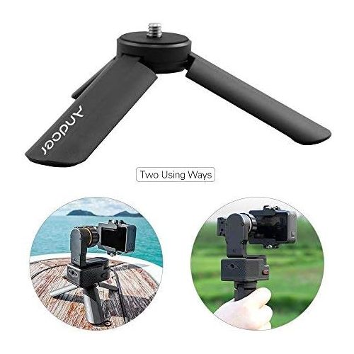  [아마존베스트]Andoer Feiy UTECH Portable Tripod and Grip Stabilizer Time-Lapse Photography Foldable Car Mini Tripod for Feiyu WG2G5SPG Series Vimble C Summon WG WGS G4S G4Pro Gimbal