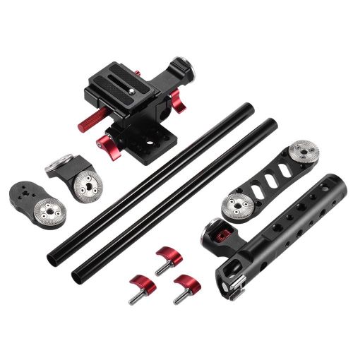  Andoer C-Shape Video Film Making Camera Cage Bracket with Quick Release Plate 15mm Rods for Sony A7 A7R A7II ILDC for Canon Nikon DSLR Camera