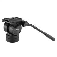 Andoer KINGJOY VT-2510 Video Fluid Head Hydraulic Damping Tripod Ball Head with 14 & 38 Screw Mounts for Sony Nikon Canon DSLR Cameras Max Load Capacity 10kg