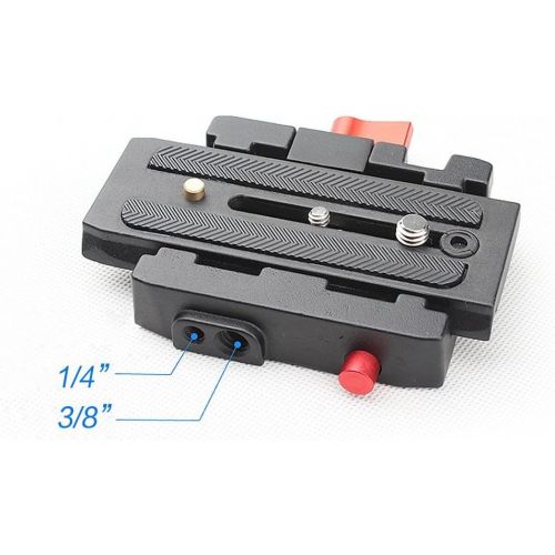  Andoer Rapid Connect Adapter Clamp with Quick Release Plate for Manfrotto Tripod Head