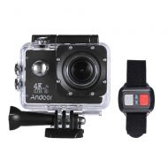 Action Camera, Andoer Action Sports AN4000 4K 30fps 16MP WiFi Camera Full HD 4X Zoom 40m Waterproof 170° Wide Angle Lens 2 LCD Screen Support Slow Motion Drama Photography Remote C