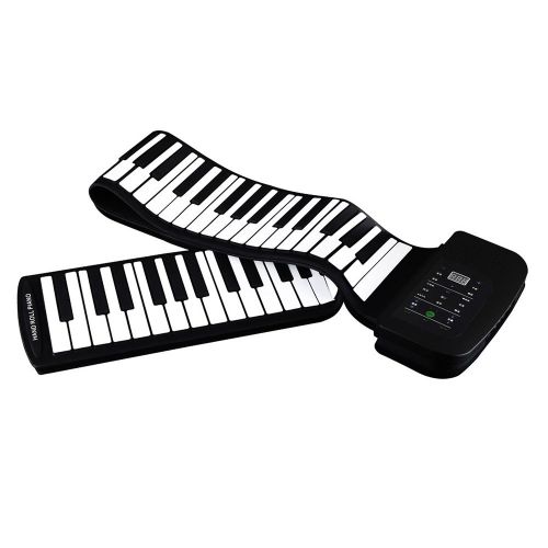  Andoer Portable 88 Keys Silicone Flexible Roll Up Piano Foldable Keyboard Hand-rolling Piano with Battery Sustain Pedal (US plug)