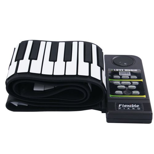  Andoer 88 Key Electronic Piano Keyboard Silicon Flexible Roll Up Piano with Loud Speaker and Foot Pedal