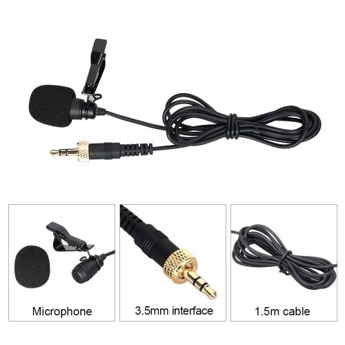  Andoer CoMica CVM-WM300TX UHF 96-Channel Wireless Metal Microphone Transmitter with Lavalier Mic Built-in Lithium Battery 3.7V 2000mAh for DSLR Camera Camcorder