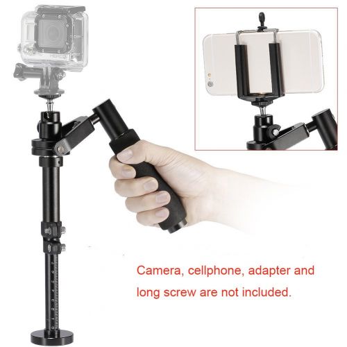  Andoer Handheld Portable Video Shooting Smartphone Stabilizer Adjustable Length with Cellphone Clip Carry Bag for SJCAM Gopro Action Camera iPhone Samsung Smartphone