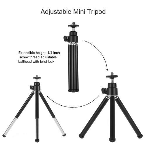  Andoer-1 Andoer Portable Clip-on Phone Camera Lens Kit 22X Zoom Telephoto Lens Mobile Phone Zoom Telescope Adjustable Smartphone Lens Support Naked Eye Observation with Tripod for iPhoneX8