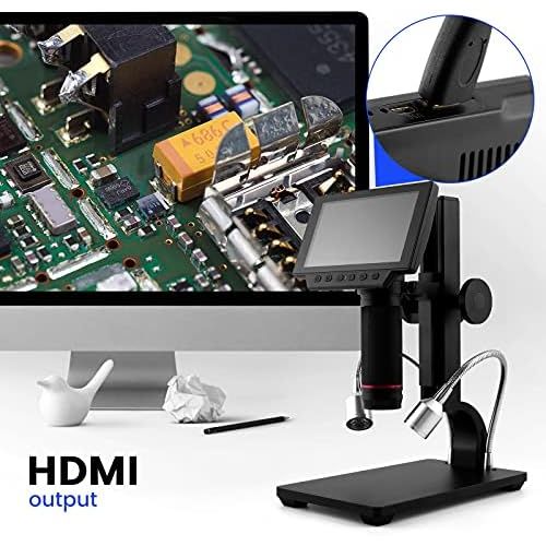  [아마존베스트]Andonstar 5-Inch Screen HDMI 1080P Digital Microscope Microscope for PCB Repair Soldering Tool ADSM302