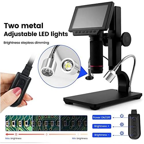  [아마존베스트]Andonstar 5-Inch Screen HDMI 1080P Digital Microscope Microscope for PCB Repair Soldering Tool ADSM302