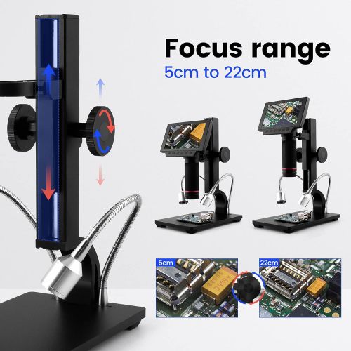  [아마존베스트]Andonstar 5-Inch Screen HDMI 1080P Digital Microscope Microscope for PCB Repair Soldering Tool ADSM302