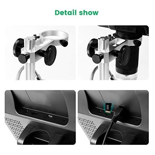  [아마존베스트]Andonstar AD208 8.5 Screen Coin Microscope 260X LCD Lab Handheld USB Microscope for PCB Repair Soldering Coin Collection