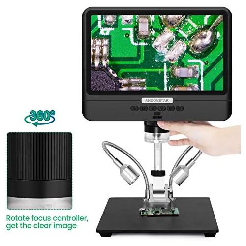  [아마존베스트]Andonstar AD208 8.5 Screen Coin Microscope 260X LCD Lab Handheld USB Microscope for PCB Repair Soldering Coin Collection