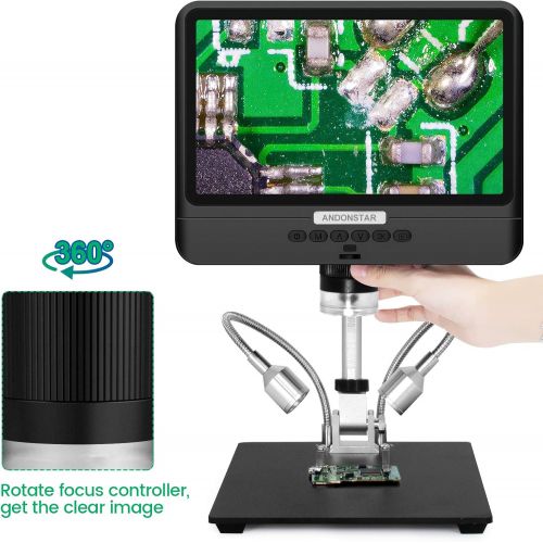  [아마존베스트]Andonstar AD208 8.5 Screen Coin Microscope 260X LCD Lab Handheld USB Microscope for PCB Repair Soldering Coin Collection