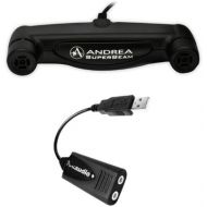 [아마존베스트]Andrea Communications C1-1021450-100 PureAudio USB-SA External Digital USB Sound Card with Superbeam Array2S Microphone Bundle