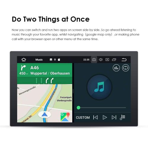  Hizpo Double 2 Din Android 8.1 Car Stereo Radio GPS Navigation Support 4G WiFi Bluetooth Mirrorlink Rear Camera