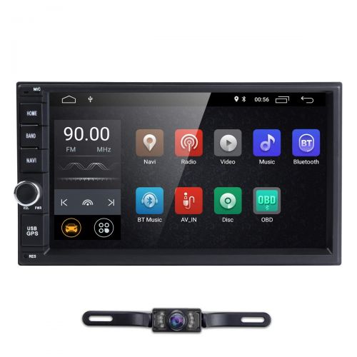  Hizpo Double 2 Din Android 8.1 Car Stereo Radio GPS Navigation Support 4G WiFi Bluetooth Mirrorlink Rear Camera