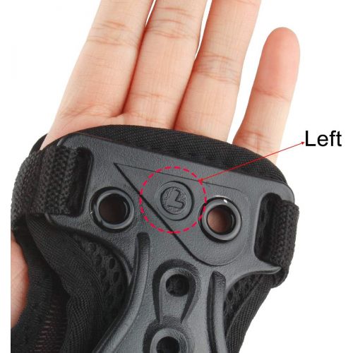  Andux Ski Gloves Extended Wrist Palms Protection Roller Skating Hard Gauntlets Adjustable Skateboard Gauntlets Support HXHW-01