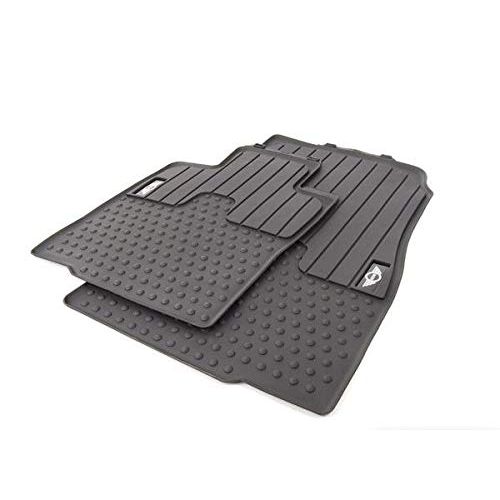  AndyGo Mini Cooper/Cooper S Factory Original Rubber Front Floor Mats, Wings Logo, Hardtop R56, Clubman R55, Convertible R57, Coupe R58, Roadster R59