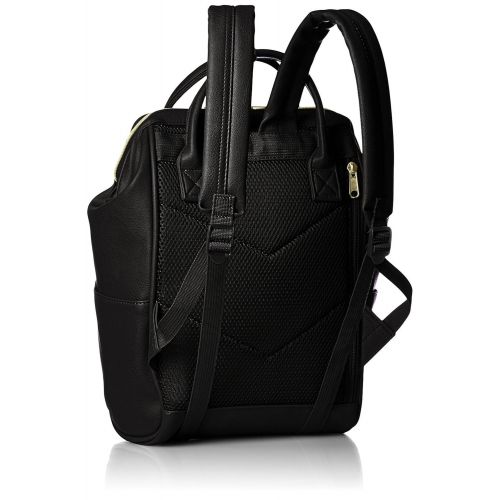  Japan Anello Backpack Unisex BLACK MINI SMALL PU LEATHER Rucksack School Bag Campus