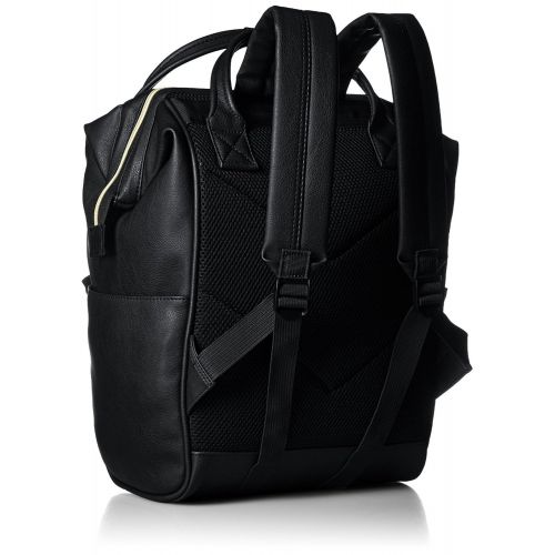  Japan Anello Backpack Unisex BLACK LARGE PU LEATHER Rucksack School Bag Campus