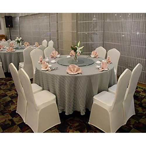  Anfan Universal 100pcs White Chair Covers Spandex/Slipcovers For Wedding, Party, Banquet(Set Of 100)