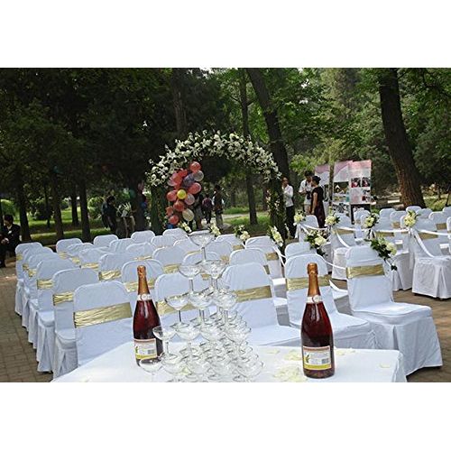  Anfan Universal 100pcs White Chair Covers Spandex/Slipcovers For Wedding, Party, Banquet(Set Of 100)