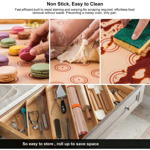  [아마존 핫딜] [아마존핫딜]Angadona Macaroon Baking Kit Silicone Mat - Macaroon Baking Set Silicone Baking Mat 1 Quarter Sheet and 2 Half Sheet Macaron Baking Mat,Macaron Mat Baking Sheet,2 Piping Pastry Bag with Bag