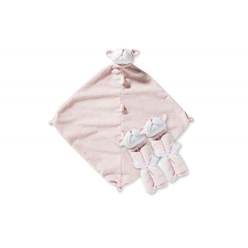  Angel Dear Pair and a Spare 3 Piece Blanket Set, Pink Bulldog