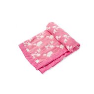 Angel Dear Jacquard Blanket, Farm Animal Pink