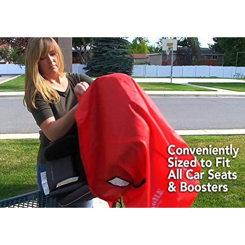  [아마존베스트]Angel Baby Car Seat Travel Bag for Air Travel: Carseat Bag for Gate Check, Red