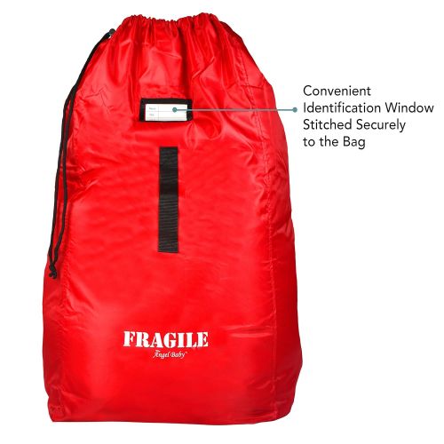  [아마존베스트]Angel Baby Car Seat Travel Bag for Air Travel: Carseat Bag for Gate Check, Red